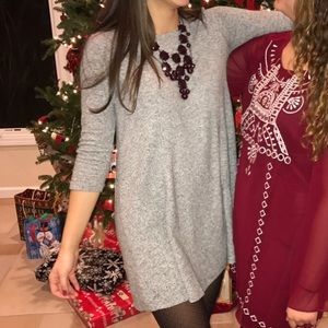 Forever 21 Gray Long Sleeve Sweater Dress